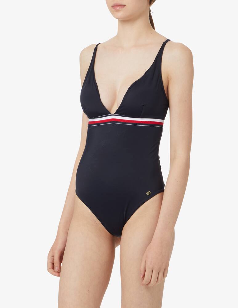 rinascente Tommy Hilfiger Triangle one piece bikini - blue