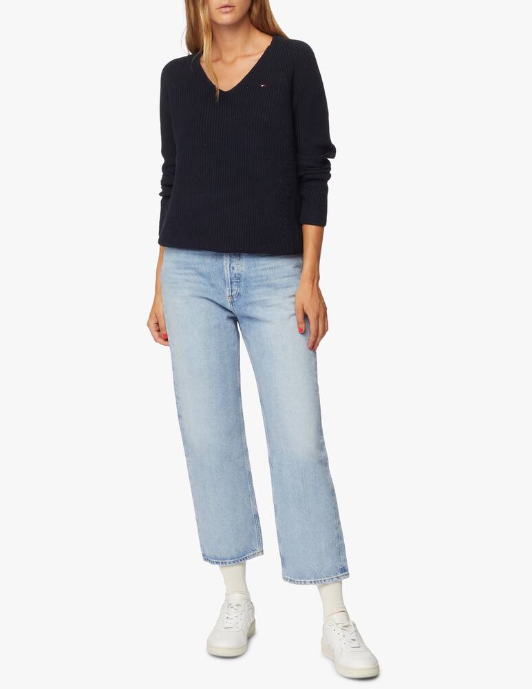 rinascente Tommy Hilfiger Cotton V neck long sleeved top