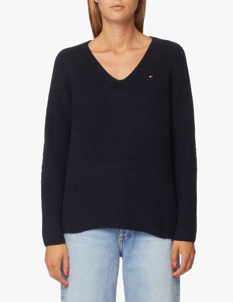 rinascente Tommy Hilfiger Cotton V neck long sleeved top
