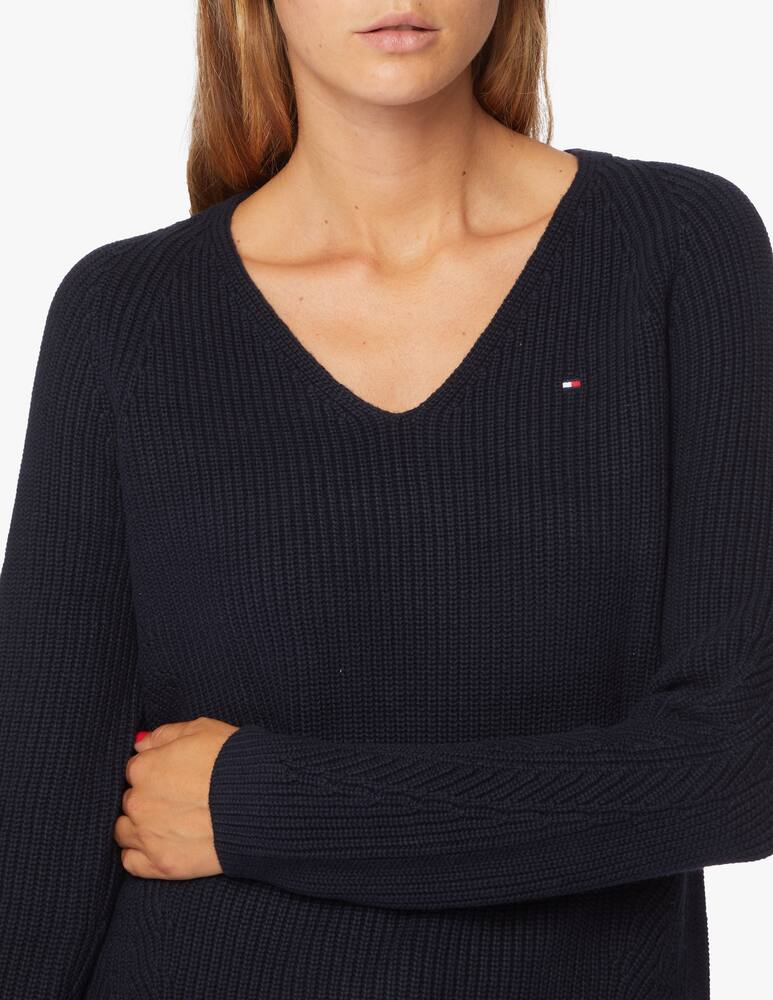 rinascente Tommy Hilfiger Cotton V neck long sleeved top