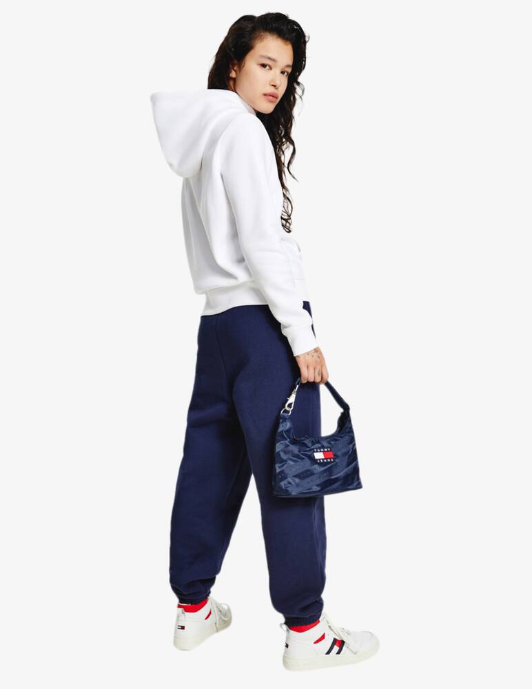 rinascente Tommy Jeans Linear Logo cotton hoodie - White