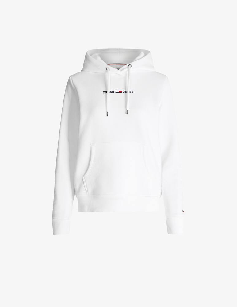 Tommy Jeans Felpa con cappuccio in cotone Linear Logo - Bianco - immagine 4 Tommy Jeans Felpa con cappuccio in cotone Linear Logo - Bianco - immagine 4
