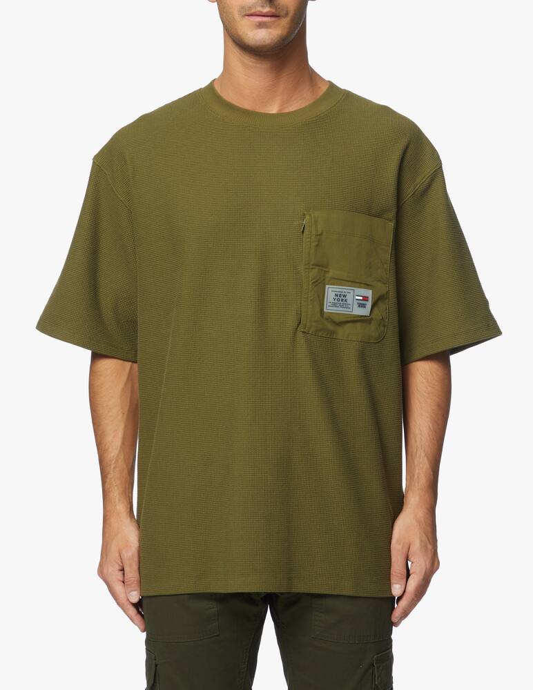 rinascente Tommy Jeans Maglietta girocollo con taschino waffle