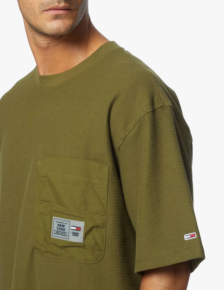 rinascente Tommy Jeans Maglietta girocollo con taschino waffle