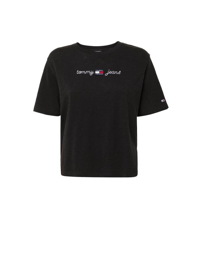 rinascente Tommy Jeans Cotton t-shirt with embroidered logo