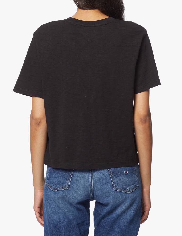 rinascente Tommy Jeans Cotton t-shirt with embroidered logo