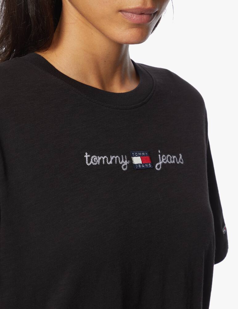 rinascente Tommy Jeans Cotton t-shirt with embroidered logo