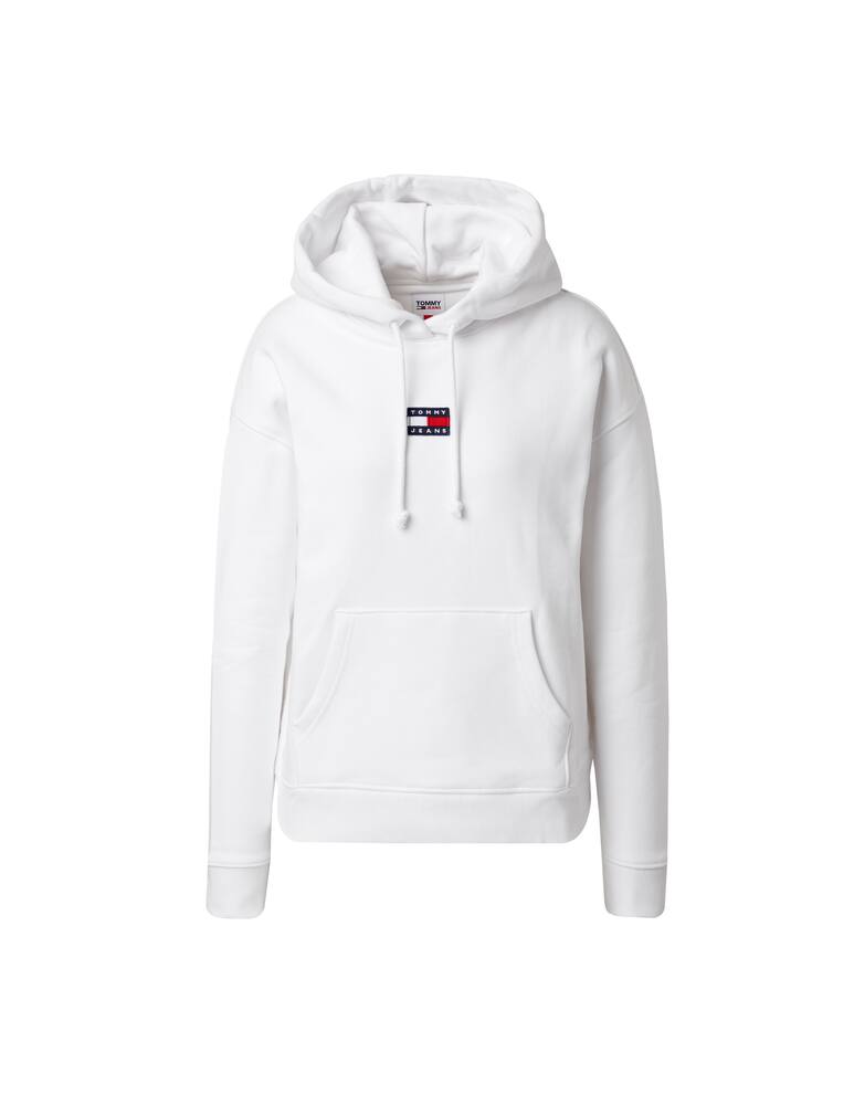 rinascente Tommy Jeans Felpa in cotone con cappuccio - bianco