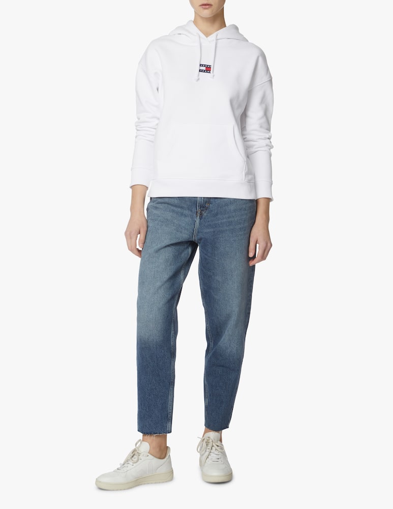 rinascente Tommy Jeans Felpa in cotone con cappuccio - bianco