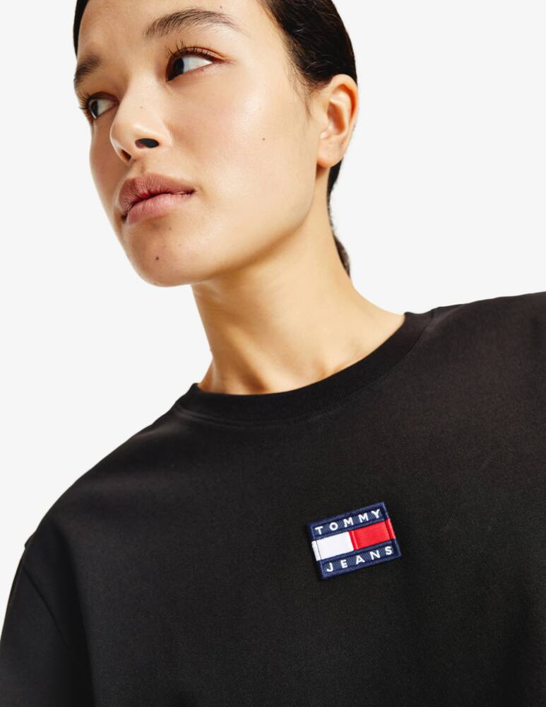 rinascente Tommy Jeans T-sshirt crop Badge - Nero