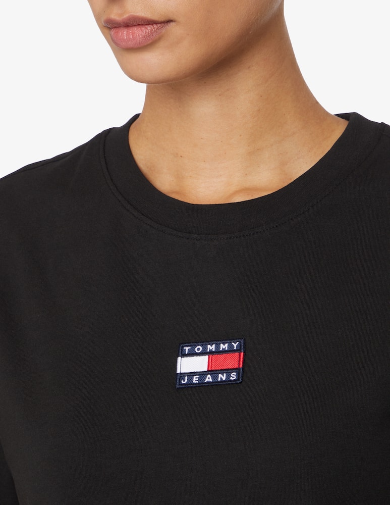 rinascente Tommy Jeans T-sshirt crop Badge - Nero