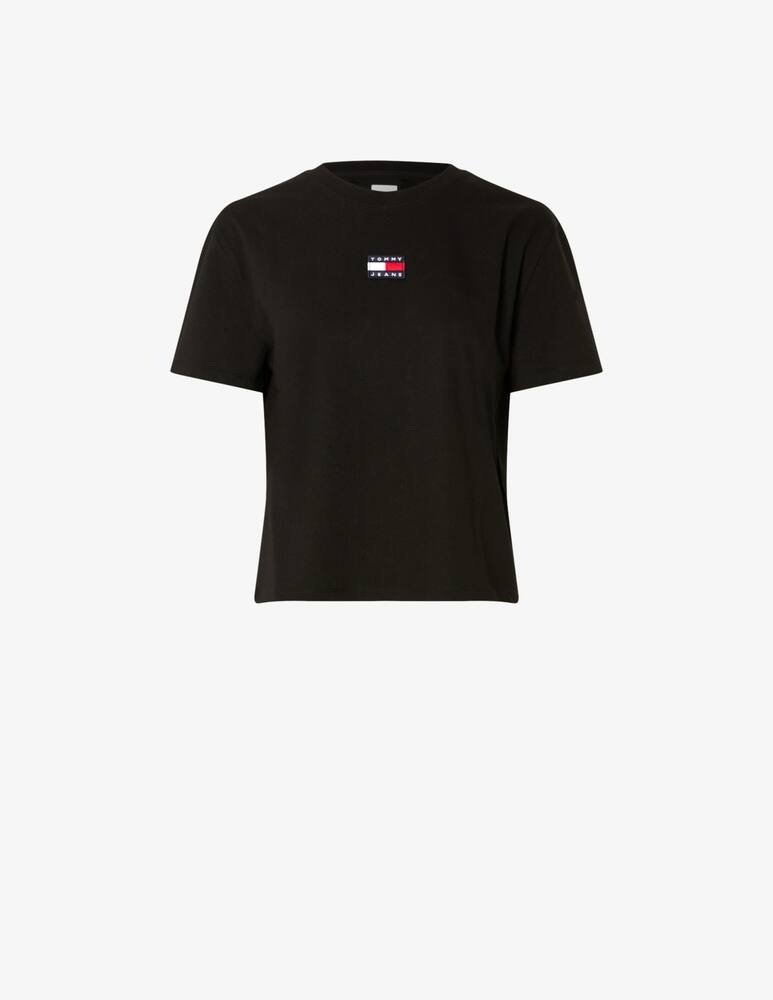 rinascente Tommy Jeans T-sshirt crop Badge - Nero