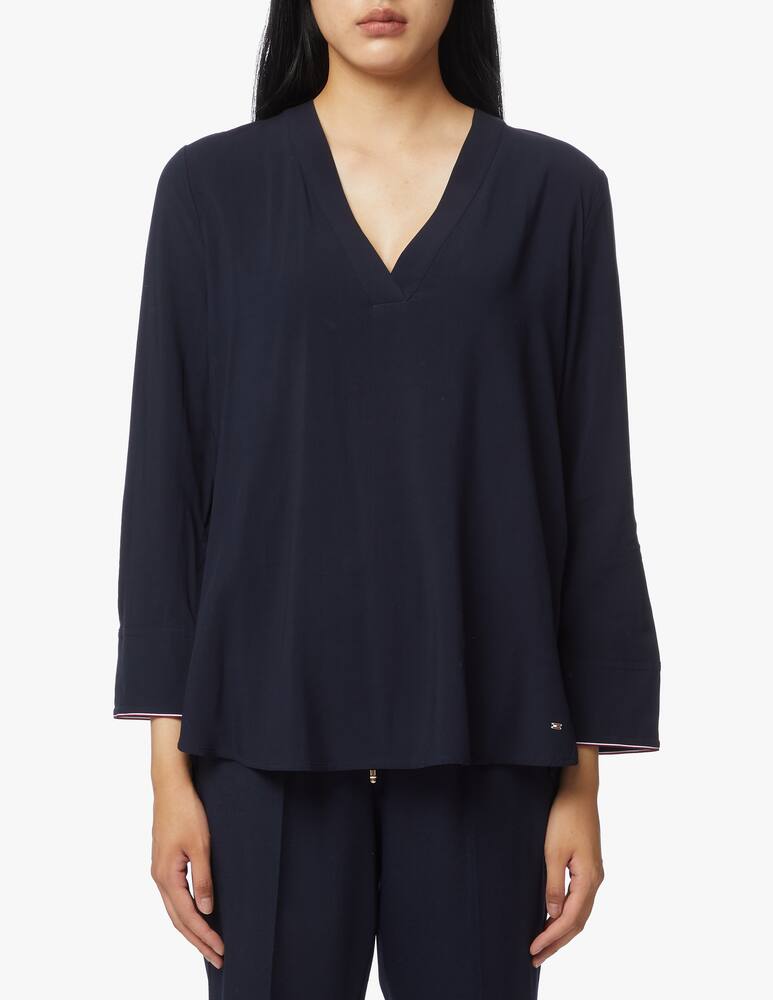 rinascente Tommy Hilfiger V neck tre quarters blouse