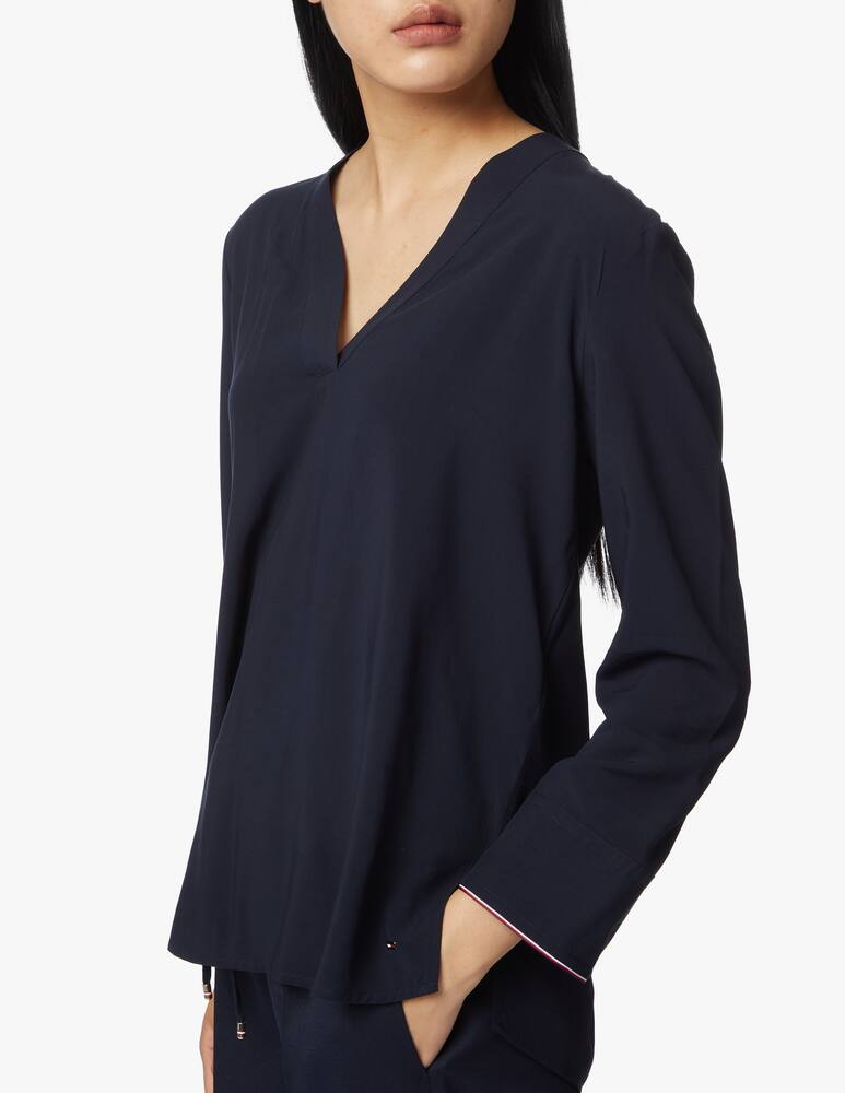 rinascente Tommy Hilfiger V neck tre quarters blouse