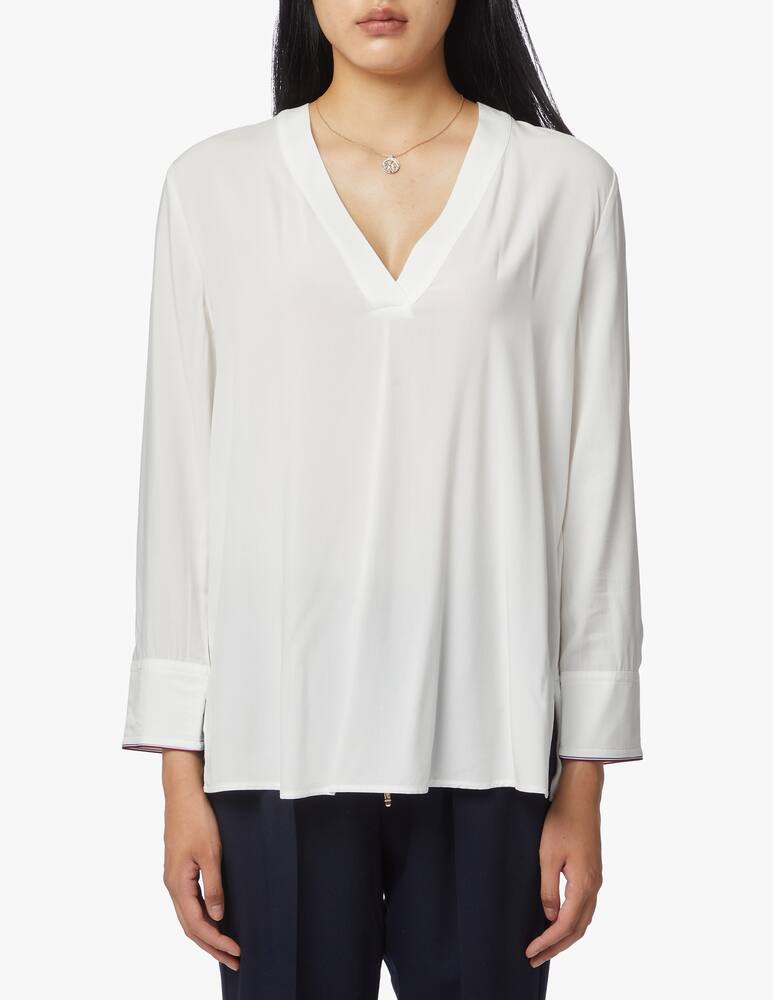 rinascente Tommy Hilfiger V neck tre quarters blouse