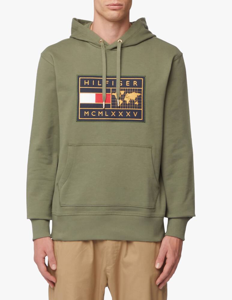 rinascente Tommy Hilfiger Felpa con cappuccio flag mondo icon