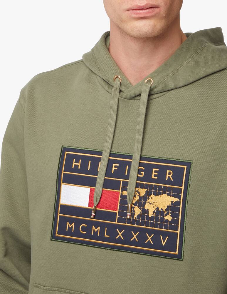 rinascente Tommy Hilfiger Felpa con cappuccio flag mondo icon