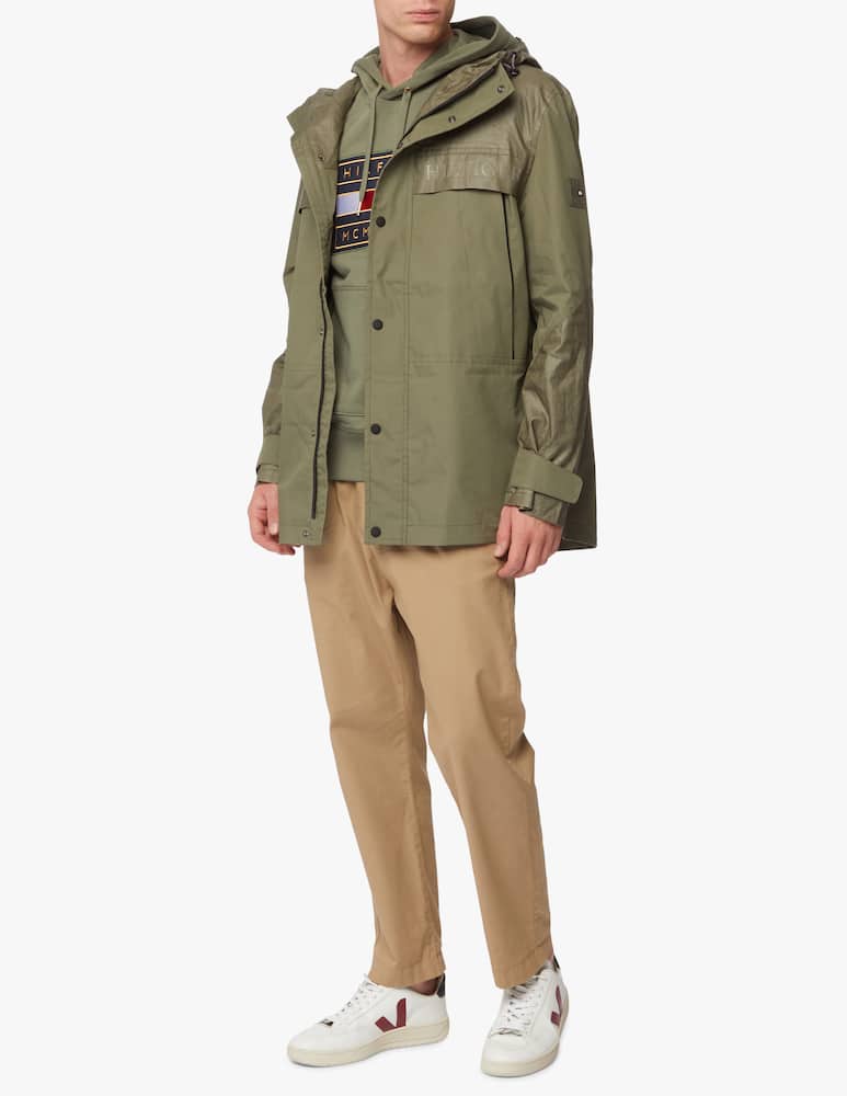 rinascente Tommy Hilfiger Logo tech hooded parka