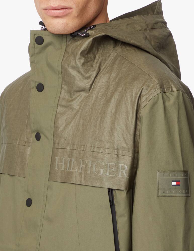 rinascente Tommy Hilfiger Logo tech hooded parka