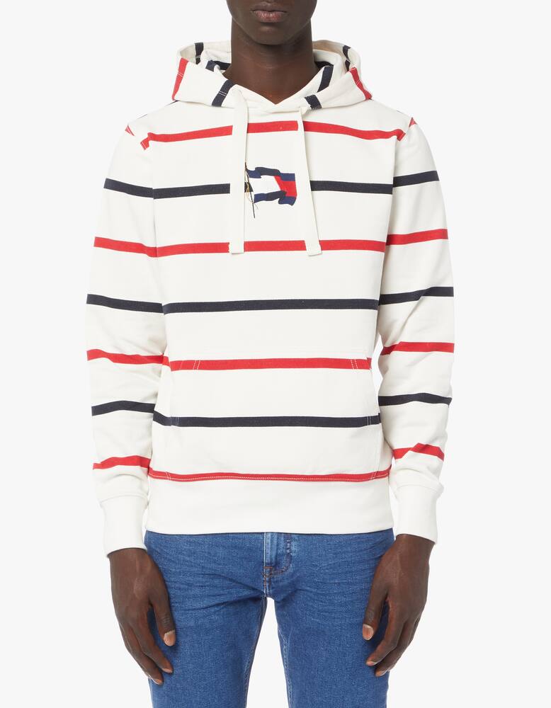 rinascente Tommy Hilfiger Felpa con cappuccio righe wavy flag
