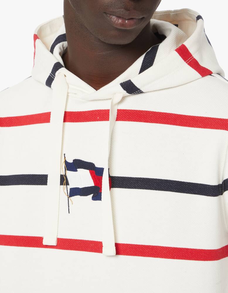 rinascente Tommy Hilfiger Felpa con cappuccio righe wavy flag