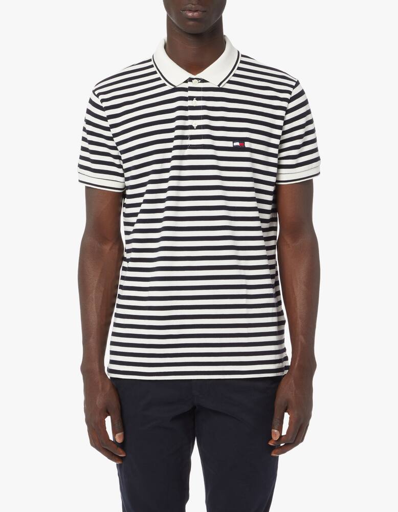 rinascente Tommy Hilfiger Striped wavy flag short sleeve polo shirt