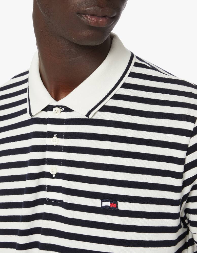 rinascente Tommy Hilfiger Striped wavy flag short sleeve polo shirt