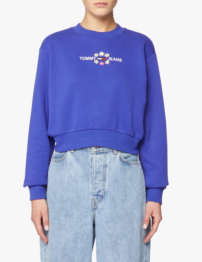 rinascente Tommy Jeans Cotton blend hoodie cropped