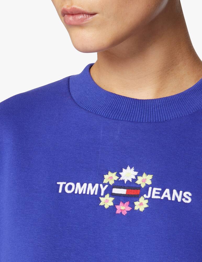 rinascente Tommy Jeans Cotton blend hoodie cropped