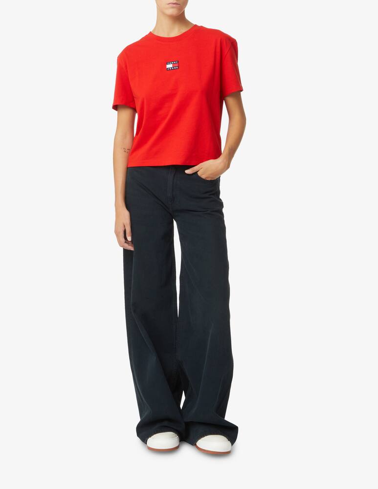 Tommy Jeans Badge cropped t-shirt - Red - picture 2