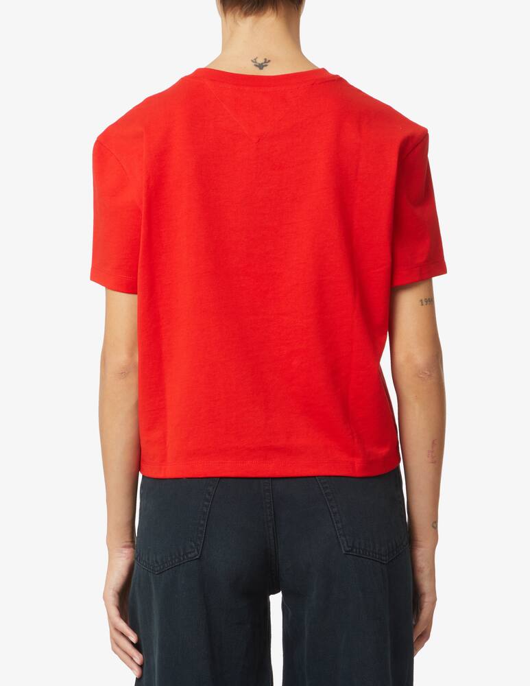 Tommy Jeans Badge cropped t-shirt - Red - picture 3