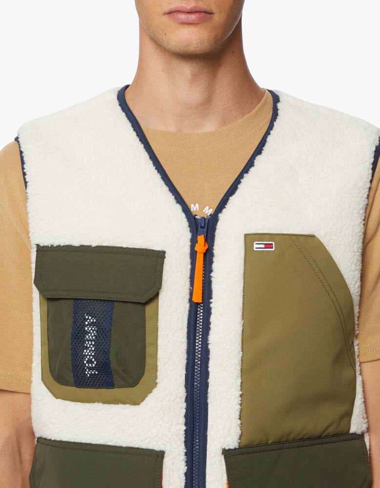 rinascente Tommy Jeans Sherpa multi pocket vest