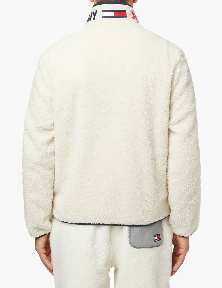 rinascente Tommy Jeans Zip sherpa jacket with logo