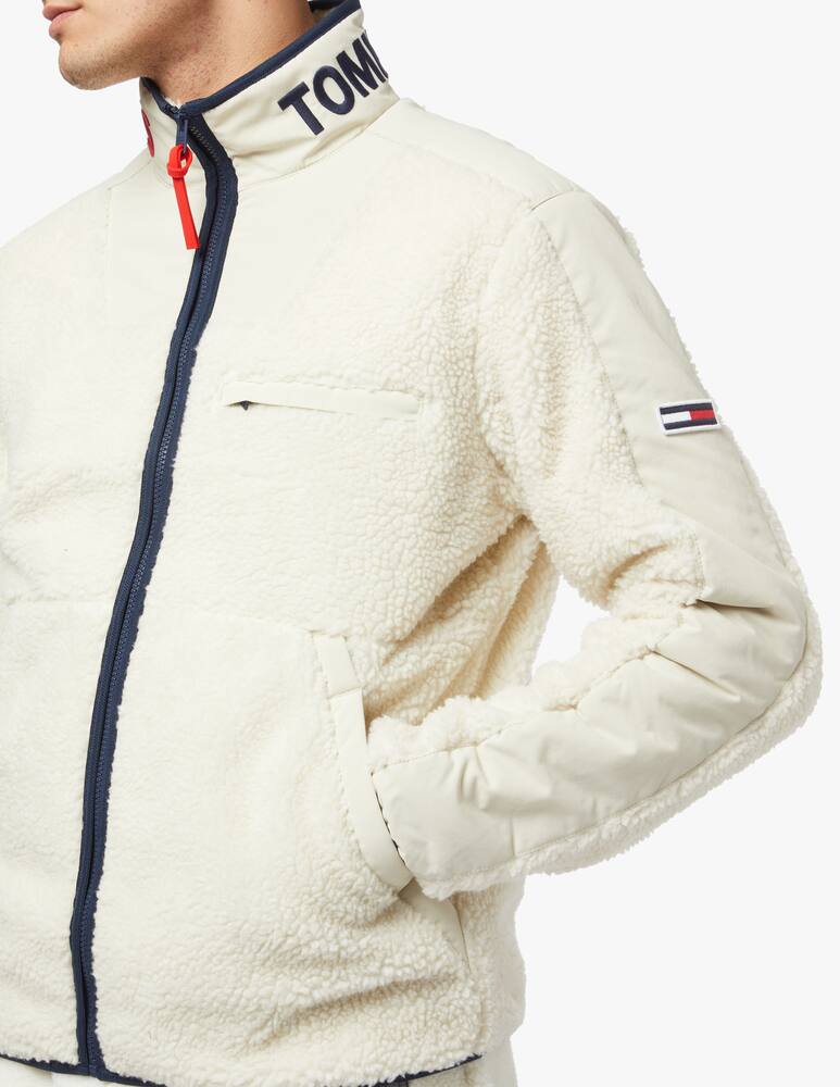 rinascente Tommy Jeans Zip sherpa jacket with logo