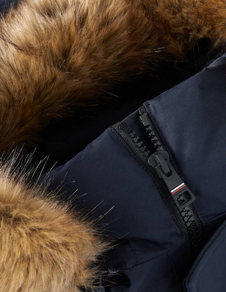 rinascente Tommy Hilfiger Fur hooded bomber jacket