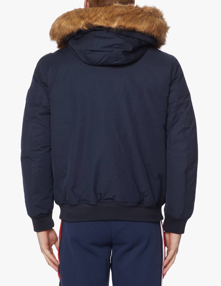 rinascente Tommy Hilfiger Fur hooded bomber jacket