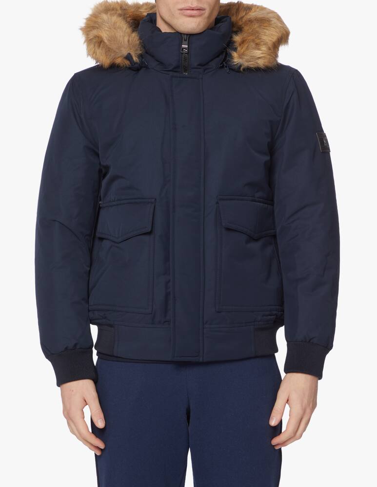 rinascente Tommy Hilfiger Fur hooded bomber jacket