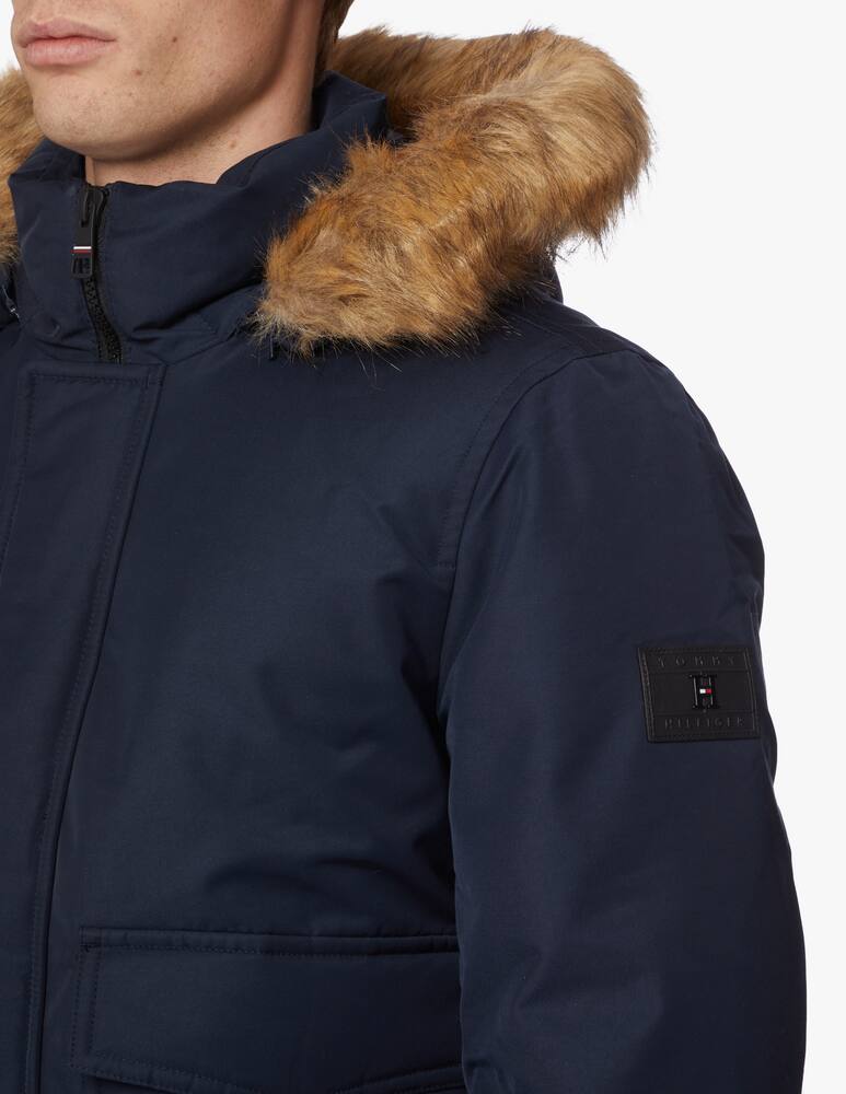 rinascente Tommy Hilfiger Fur hooded bomber jacket