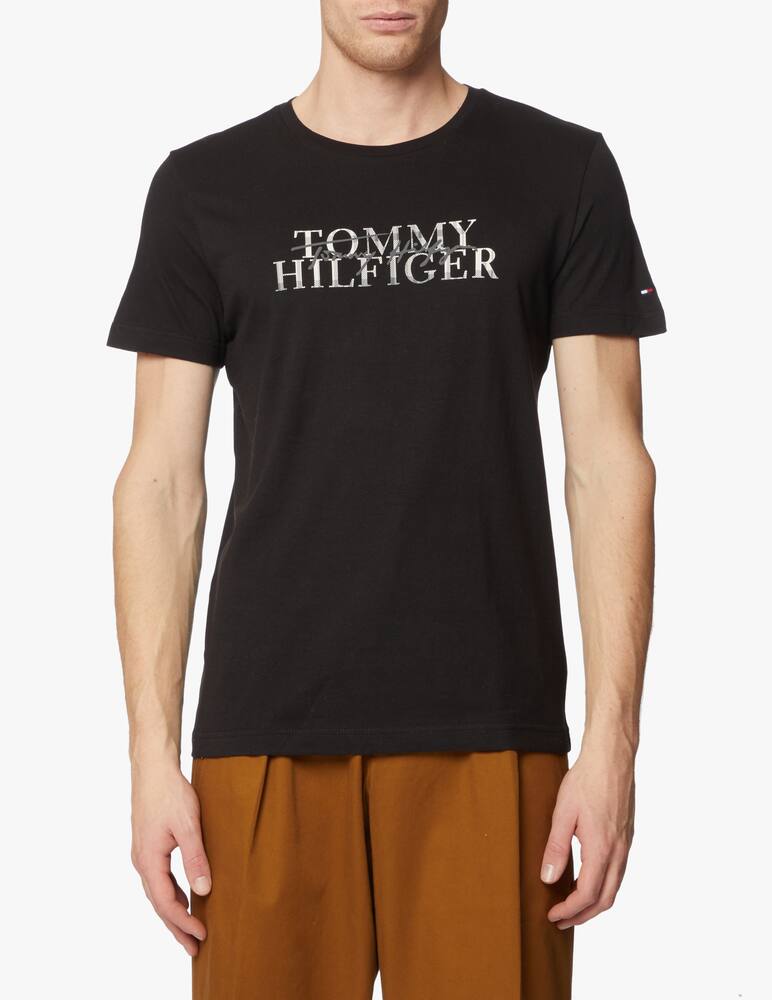rinascente Tommy Hilfiger Check lettering t-shirt