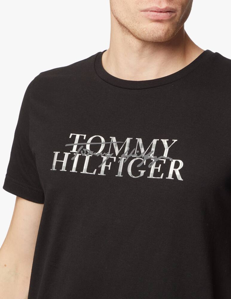 rinascente Tommy Hilfiger Check lettering t-shirt