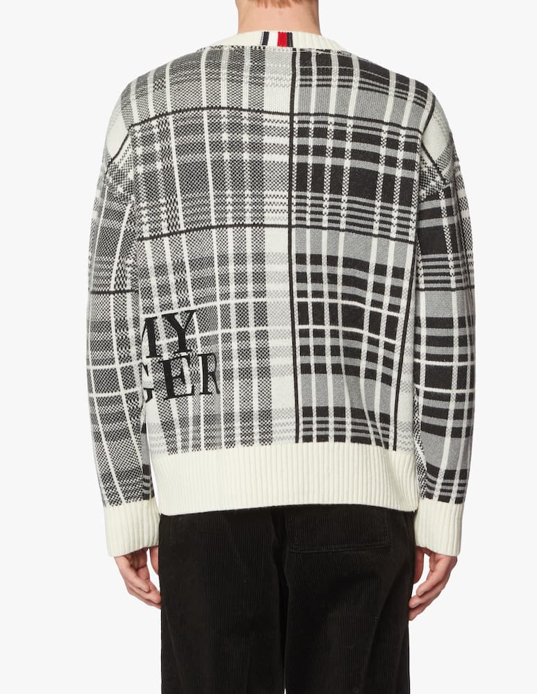 rinascente Tommy Hilfiger Hecy check roundneck sweater