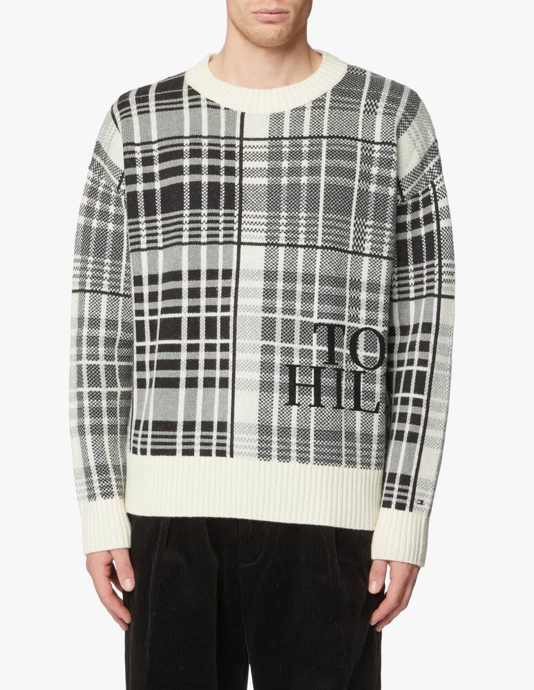 rinascente Tommy Hilfiger Hecy check roundneck sweater