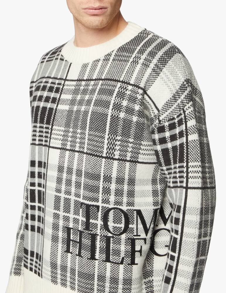 rinascente Tommy Hilfiger Hecy check roundneck sweater