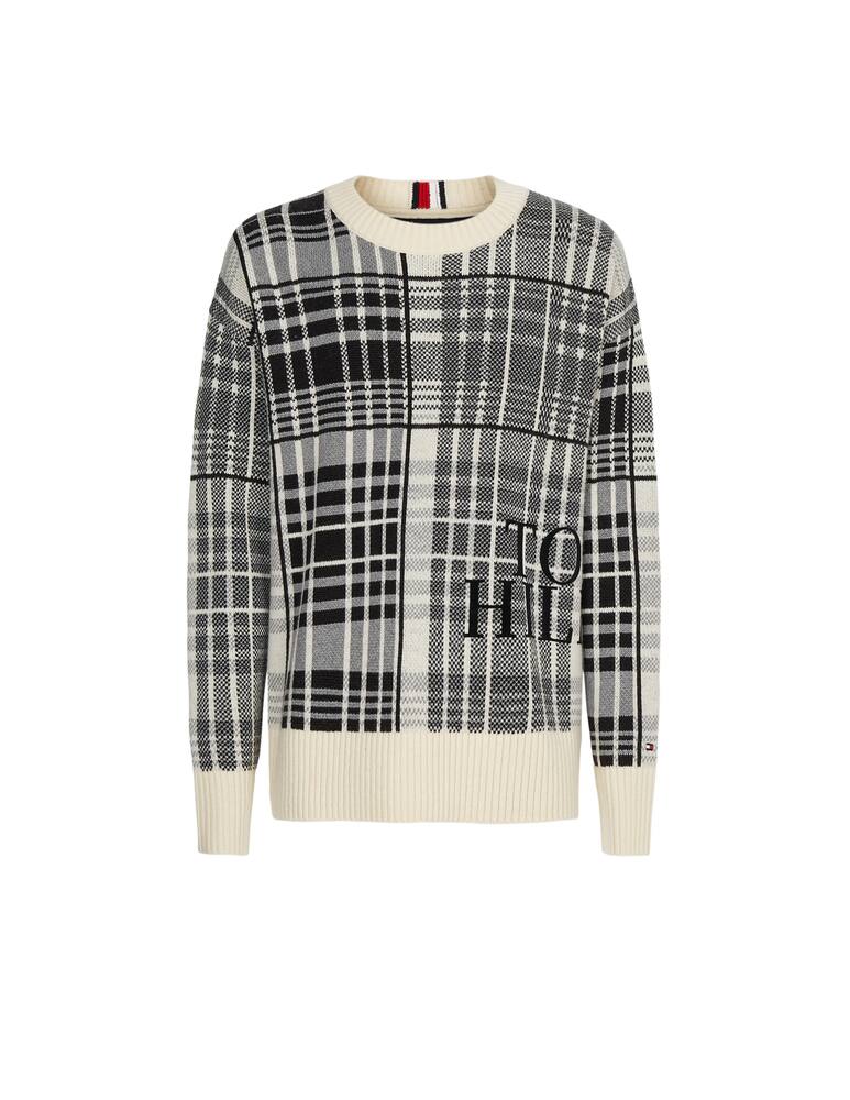 rinascente Tommy Hilfiger Hecy check roundneck sweater
