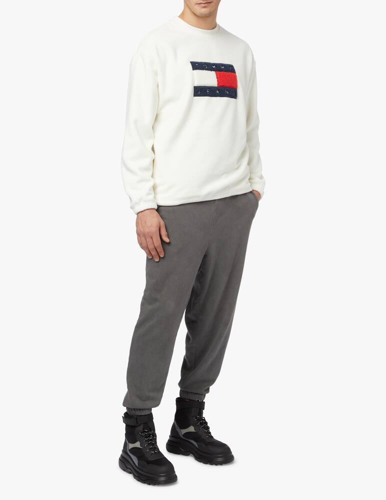 rinascente Tommy Jeans Felpa girocollo in pile con logo