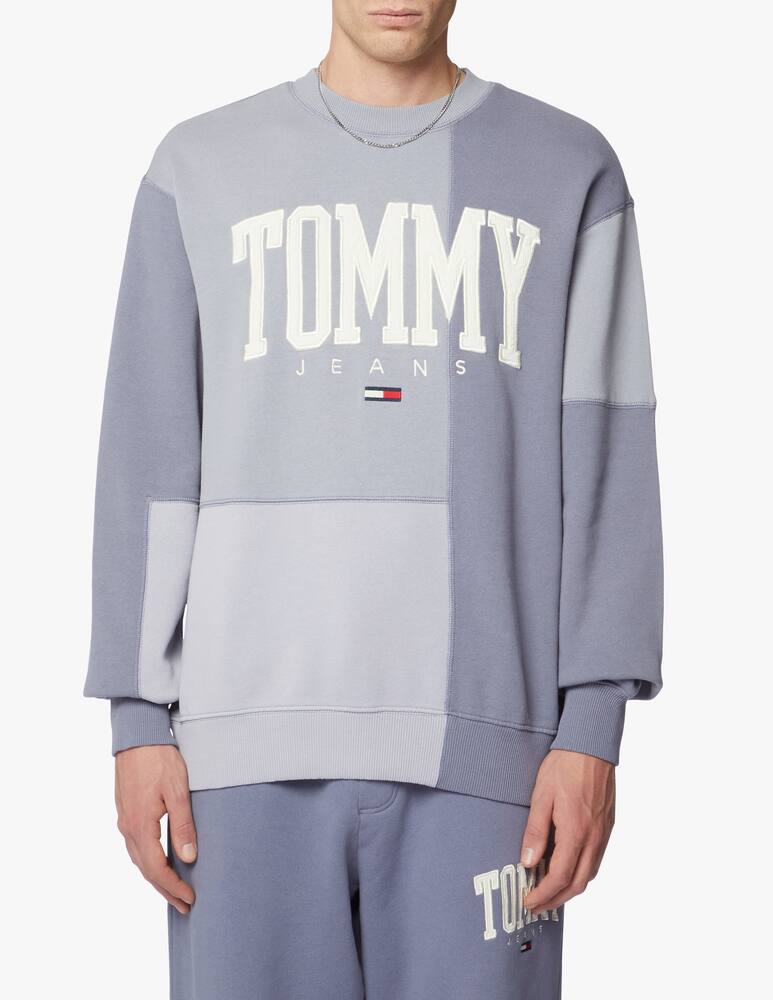 rinascente Tommy Jeans Felpa girocollo college logo tonal cut
