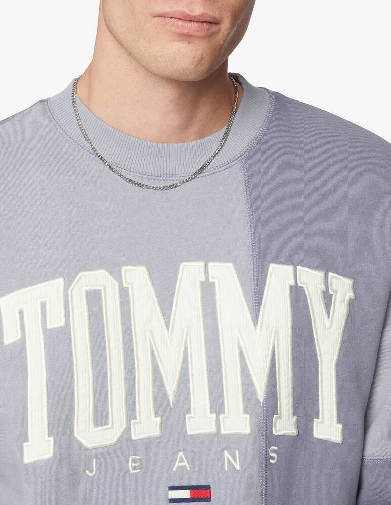 rinascente Tommy Jeans Felpa girocollo college logo tonal cut
