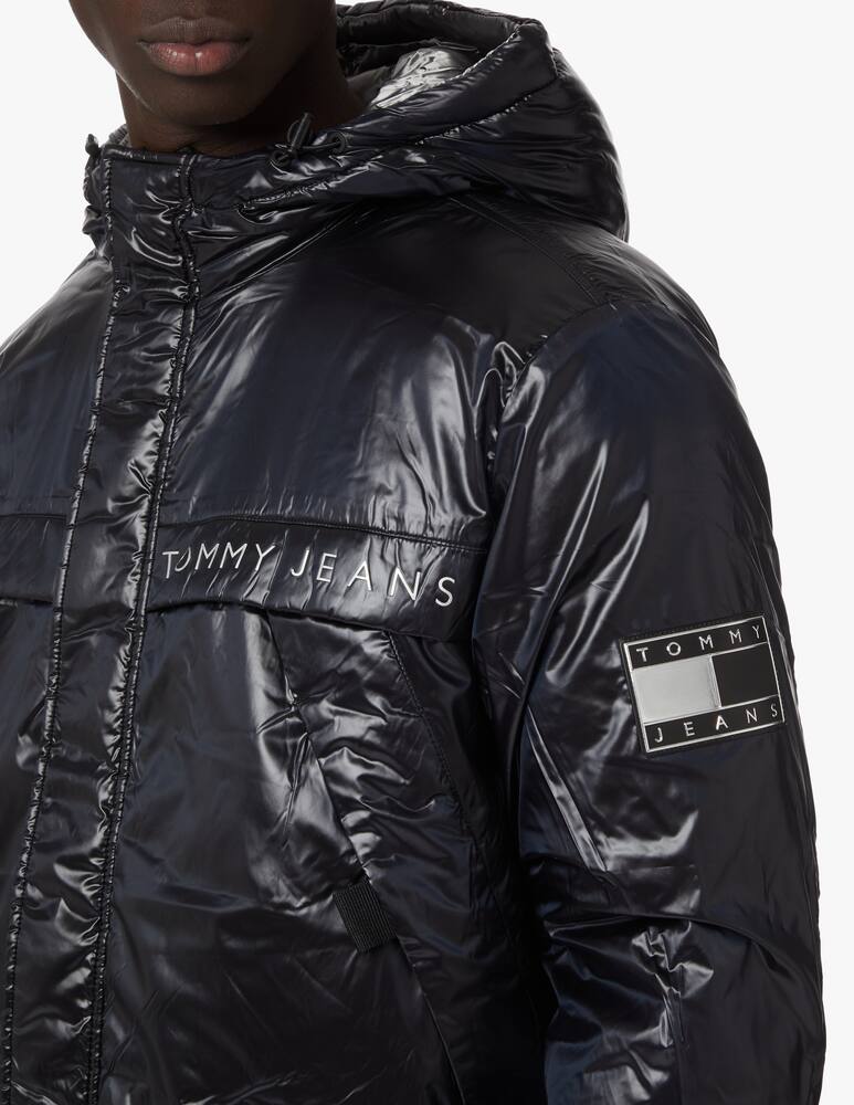rinascente Tommy Jeans Metallic padded reversible hooded jacket