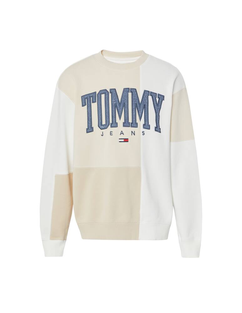 rinascente Tommy Jeans Logo college roundneck sweatshirt tonal cut