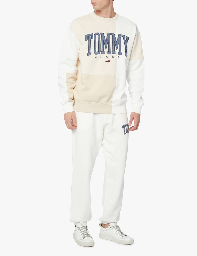 rinascente Tommy Jeans Logo college roundneck sweatshirt tonal cut